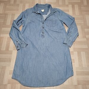 .J Crew Factory denim shirt dress. Small